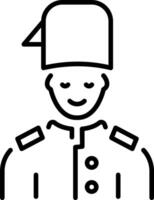 A linear style icon of royal guards vector
