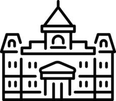 An outline style icon of historical building vector
