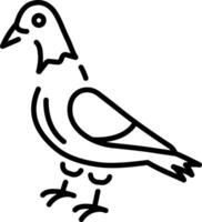 A linear style icon of pigeon vector
