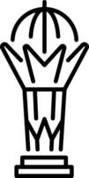 A linear style icon showing baiterek tower vector
