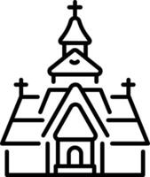 An outline style icon of norwegian architecture vector