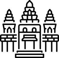 A line style icon of cambodia vector