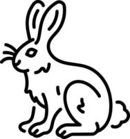 A line style icon showing an irish hare vector