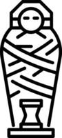 An outline style icon of mummy vector
