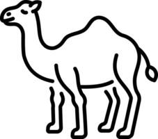A line style icon of arabian camel animal vector