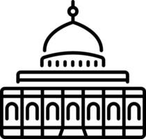 A line style icon of dome vector