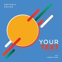 abstract background with colorful circles and lines vector