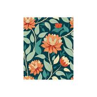 Bold Floral Pattern with Retro Vibes vector