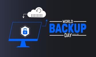 Backup Your Files World Backup Day vector