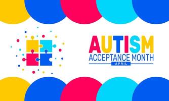 Support and Understanding During Autism Month vector