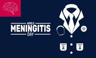 World Meningitis Day A Global Call to Action for Better Access to Vaccines Treatment and Awareness vector