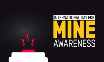 A day to promote mine action and support victims of explosive hazards through advocacy and global cooperation vector