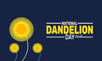 People use National Dandelion Day to learn about the health benefits of this common plant. vector