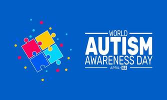 World Autism Awareness Day promotes acceptance and understanding of autism worldwide for a more inclusive society. vector