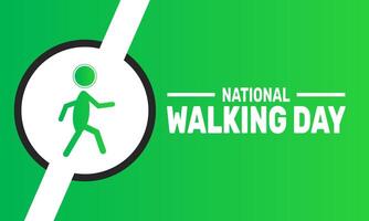 National Walking Day highlights the benefits of walking for energy stress relief and social connection. vector