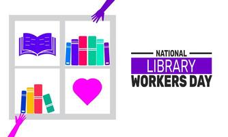 Thank You Library Workers National Library Workers Day vector
