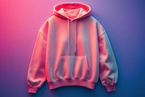 sweater hoodie on a pink and blue background photo