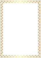 Golden christmas decoration frame. Festive greeting template vector