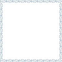 Doodle fish frame. sea life frame for text. Simple baby shower template element vector