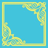 Elegant Decorative Frame with Floral Corner Elements vector