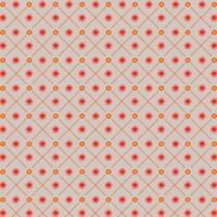 Geometric Floral Pattern in Retro Style vector