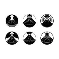 Editable volcano icon for creative digital and print design projects. vector