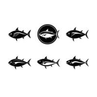 Minimalist tuna fish icon for digital and print design projects. vector