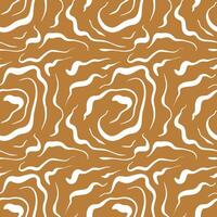 Abstract seamless pattern featuring flowing white shapes on a warm brown background vector