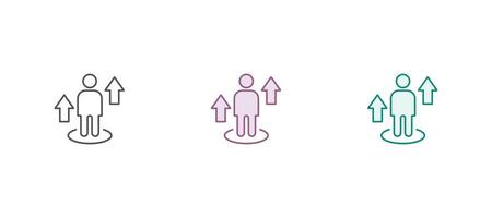 Self Growth icon set. Containing performance, gain, improvement, grow, chart, increase icons. Solid icon collection. illustration. vector