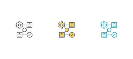 Solution icon set. Strategy and challenge symbol illustration. vector