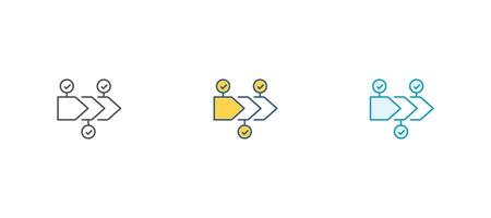 Check mark icon stacked on white background. checklist survey concept ,and evaluation Accreditation, quality assurance. with copy space and business design. vector