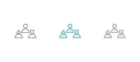 people icon linear, team leader icon, team leader icon illustration, team leader icon simple and modern linear design. Flat symbol vector