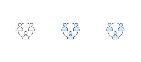 Global Community icon Elements Template. Community human template. Community health care. Abstract Community logo. Human Resources Consulting Company. vector