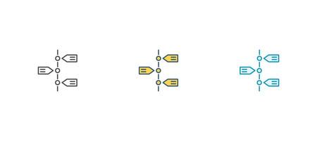 Task Division icon. Delegate authority and responsibility, delegating task to the right person with the right skill to achieve goals vector