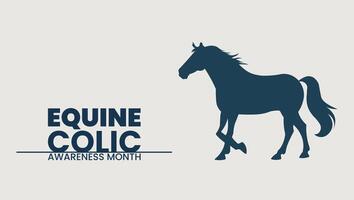 Understanding Equine Colic, Awareness and Prevention vector