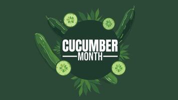 Refresh and Rejuvenate, National Cucumber Month vector