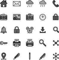 Set of Icons for User Interface vector