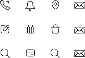UI set of icons vector