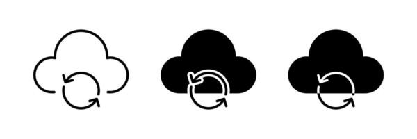 Cloud sync icon. Great for technology or data storage designs. vector