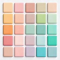 Colorful square ceramic tiles arranged in a grid pattern for modern home decor concept photo