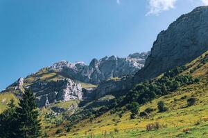 Limestone Ridges and Green Hills in Haute-Savoie photo