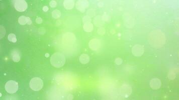 Soft Green Bokeh Light Background 4K Gentle green bokeh particles floating in air. Ideal for spa, skincare, or wellness-related visuals video