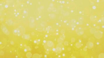 Yellow Light Bokeh Particles Background 4K Loop Bright golden bokeh lights floating in soft motion. Excellent for festive, celebration, or elegant themes video