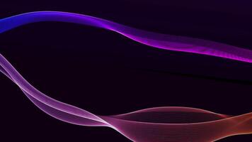 Colorful Abstract Wave Lines on Dark 4K Motion Loop Elegant flowing purple and pink waves. Suitable for tech backgrounds, music visualizers, or minimal presentation video