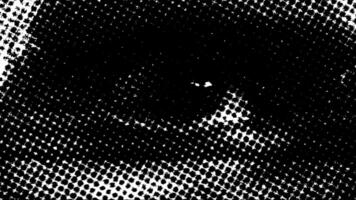 A Halftone TV Eye Flickers With Static Loop video