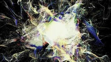 Microscopic Particles Explode Chaotically Loop video