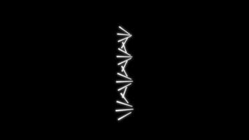 Rotation of DNA twist on black background overlay effect video