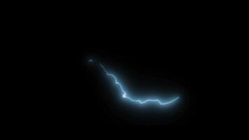 Random electric strike floating effect on black background video