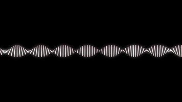 Long White glowing DNA rotation loop overlay effect video
