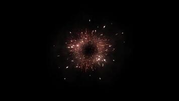 Orange-white Magic spark effect explode on black background video